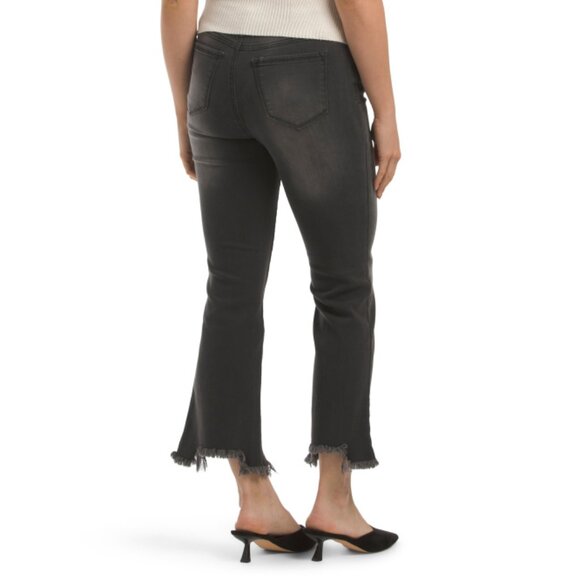 1822 DENIM Watson Wash Demi Boot Sharkbite Hem Jeans - Picture 2 of 2